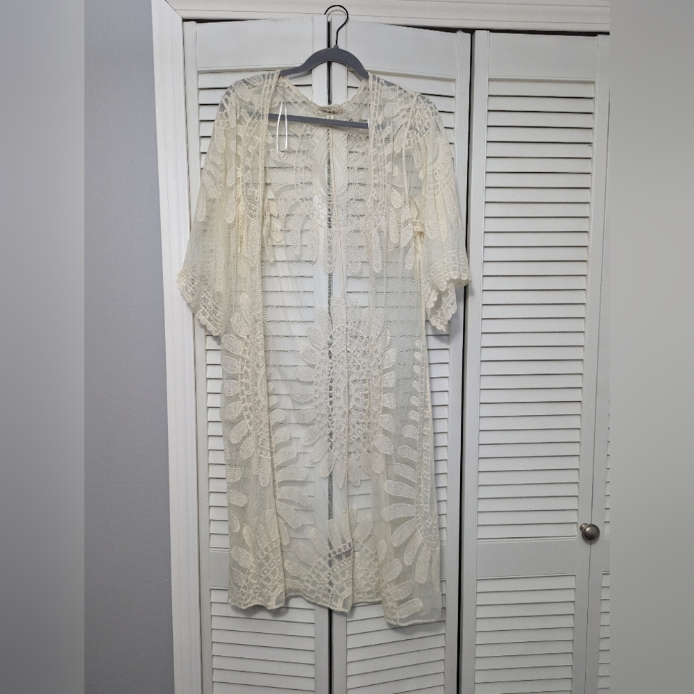 Ivory Lace Duster